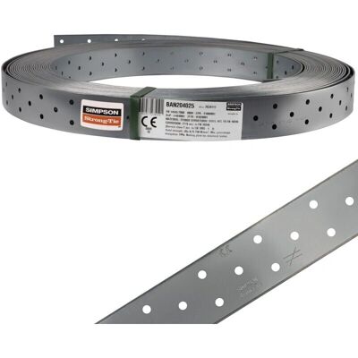 Cinta de refuerzo viento Simpson Strong Tie - 40x20mm - 25m Cinta de refuerzo viento Simpson Strong Tie - 40x20mm - 25m