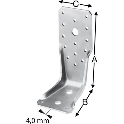 Conector angular Simpson Strong-Tie AKR245G - Acero, Galvanizado, 25 piezas Conector angular Simpson Strong-Tie AKR245G - Acero, Galvanizado, 25 piezas