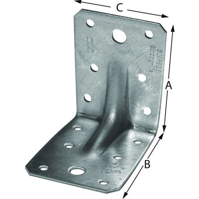 SIMPSON STRONG TIE Plaque de support structurel - 70x70x55 - abr70 SIMPSON STRONG TIE Plaque de support structurel - 70x70x55 - abr70