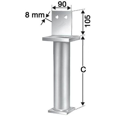 Base de poste PISMAXIG-B de Simpson - Soporte para construcción Base de poste PISMAXIG-B de Simpson - Soporte para construcción