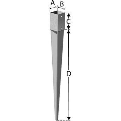 Supporto per Pali Simpson Strong-Tie - Supporto Quadrato 70mm - Supporto per Pali Supporto per Pali Simpson Strong-Tie - Supporto Quadrato 70mm - Supporto per Pali