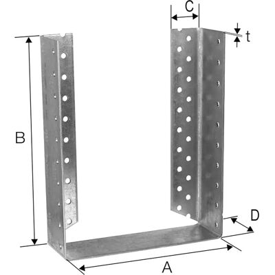 Simpson - BSDI 200x240 - galvanisiert - joist hanger Simpson - BSDI 200x240 - galvanisiert - joist hanger