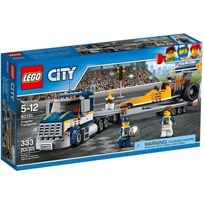 LEGO City Samochód wyścigowy i przyczepa - Zbuduj dragstera i transportera LEGO City Samochód wyścigowy i przyczepa - Zbuduj dragstera i transportera