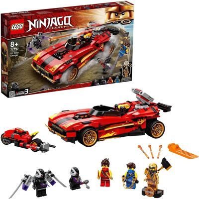 LEGO NINJAGO Kai, Jay, Cole & Nindroid 71737 - Zabawka samochód i motocykl LEGO NINJAGO Kai, Jay, Cole & Nindroid 71737 - Zabawka samochód i motocykl
