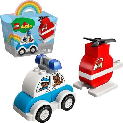 LEGO DUPLO Hélicoptère de Pompiers et Voiture de Police - 1.5 Ans - Publicité LEGO DUPLO Hélicoptère de Pompiers et Voiture de Police - 1.5 Ans - Publicité