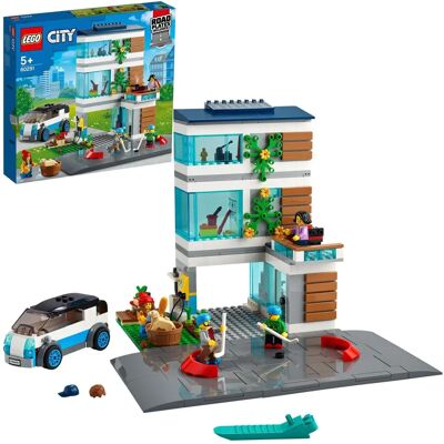 LEGO City Casa Famiglia - Set di costruzioni moderno con Piastre Strada LEGO City Casa Famiglia - Set di costruzioni moderno con Piastre Strada