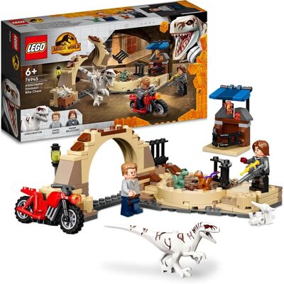 LEGO Jurassic World: Ucieczka dinozaura Atrociraptor na rowerze - Zestaw do zabawy LEGO Jurassic World: Ucieczka dinozaura Atrociraptor na rowerze - Zestaw do zabawy