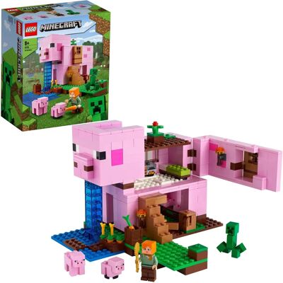 LEGO Minecraft: Grisboet - Lekset med Figurer och Djur LEGO Minecraft: Grisboet - Lekset med Figurer och Djur