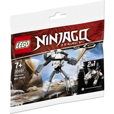 LEGO Ninjago Mini Mech Titanio - Zabawka 2-w-1, 77 szt LEGO Ninjago Mini Mech Titanio - Zabawka 2-w-1, 77 szt