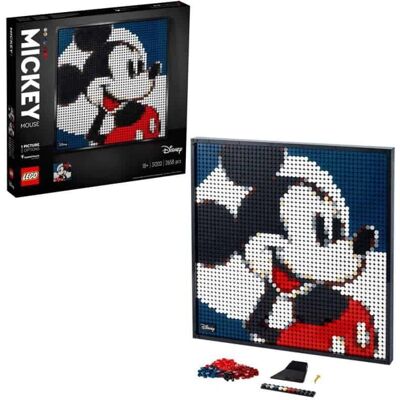 LEGO Disney Mickey Mouse Vægkunst - 2658 Stykker - 40cm x 40cm LEGO Disney Mickey Mouse Vægkunst - 2658 Stykker - 40cm x 40cm