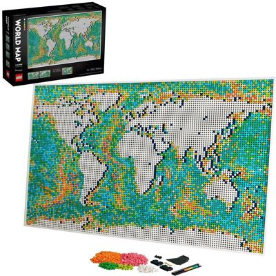 Mapa Świata LEGO Art - 11695 Klocków dla Dorosłych Mapa Świata LEGO Art - 11695 Klocków dla Dorosłych