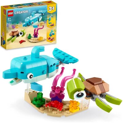 Ensemble LEGO Creator Dauphin et Tortue - Animaux marins 3 en 1 Ensemble LEGO Creator Dauphin et Tortue - Animaux marins 3 en 1