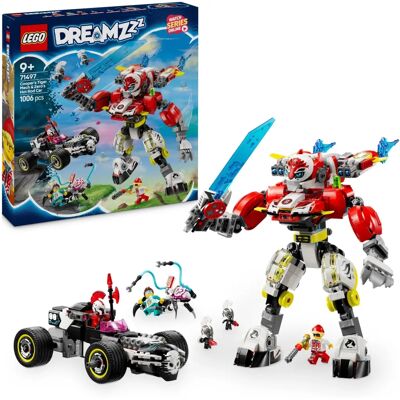 LEGO DREAMZzz Cooper’s Tiger Mech & Zero’s Hot Rod Car - legetøjssæt LEGO DREAMZzz Cooper’s Tiger Mech & Zero’s Hot Rod Car - legetøjssæt