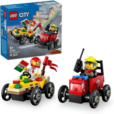 LEGO City Pizza vs. Feuerwehr Truck Rennwagen Pack - Spielset LEGO City Pizza vs. Feuerwehr Truck Rennwagen Pack - Spielset