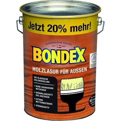 Bondex Holzschutzlasur - Wetterfest, UV-Schutz, 4,8L - Braun Bondex Holzschutzlasur - Wetterfest, UV-Schutz, 4,8L - Braun