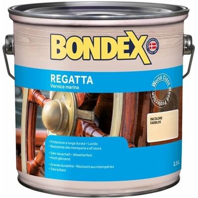 Vernice Marina Bondex Regatta - 2,5L, Trasparente Lucido - Vernice per Superfici Marine Vernice Marina Bondex Regatta - 2,5L, Trasparente Lucido - Vernice per Superfici Marine