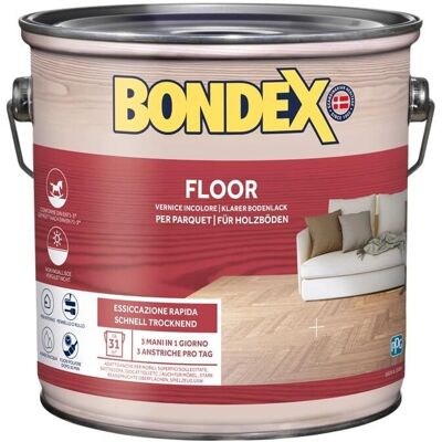 Colorante per pavimenti Bondex Floor 2,5 L a base d'acqua Satinato Incolore - Vernice per pavimenti Colorante per pavimenti Bondex Floor 2,5 L a base d'acqua Satinato Incolore - Vernice per pavimenti