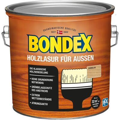 Bondex Holzlasur für Außen - Wetterfest, Transparent Bondex Holzlasur für Außen - Wetterfest, Transparent