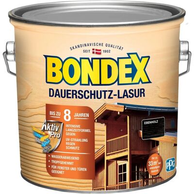 BONDEX Ebenholz Holzschutzlasur - 2,5L - Außen, Wetterschutz BONDEX Ebenholz Holzschutzlasur - 2,5L - Außen, Wetterschutz