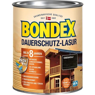 BONDEX Holzschutzlasur - UV-Blocker - 0,75L - Schwarz - Außen BONDEX Holzschutzlasur - UV-Blocker - 0,75L - Schwarz - Außen