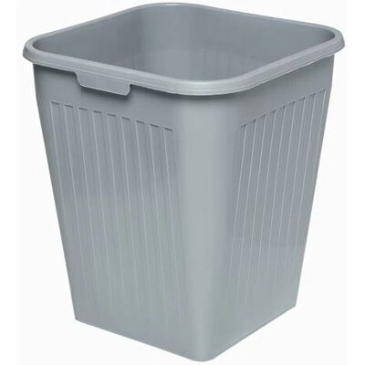 Bantex 100400354 Poubelle - 25L Carré Polypropylène Gris - Publicité Bantex 100400354 Poubelle - 25L Carré Polypropylène Gris - Publicité