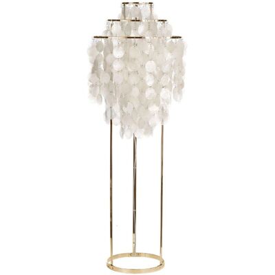 Lampadaire Verpan Fun 1 STM Coquille de nacre et Laiton - Lampe sur pied - Publicité Lampadaire Verpan Fun 1 STM Coquille de nacre et Laiton - Lampe sur pied - Publicité
