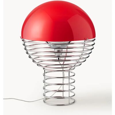 Lampe de table Wire de Verpan - Chrome/Rouge - Design Danois - Publicité Lampe de table Wire de Verpan - Chrome/Rouge - Design Danois - Publicité