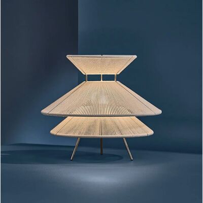 Lampe de Table Frandsen Kiku - 35,5cm Blanc - Design Japonais Élégant Lampe de Table Frandsen Kiku - 35,5cm Blanc - Design Japonais Élégant