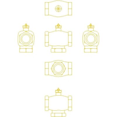 Danfoss 065F0032 DN32 Kvs 10,0 PN16 RG5 3-Wege-Ventil - Anschlussarmatur Danfoss 065F0032 DN32 Kvs 10,0 PN16 RG5 3-Wege-Ventil - Anschlussarmatur