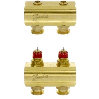 Danfoss 088U0502 Conexión de fontanería - Distribuidor para calefacción por suelo radiante Danfoss 088U0502 Conexión de fontanería - Distribuidor para calefacción por suelo radiante