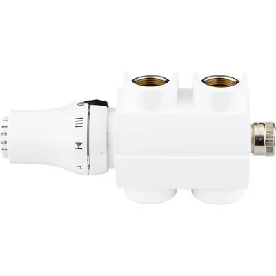 Danfoss Thermostat für Heizkörper - Manuell Messing, Weiß Danfoss Thermostat für Heizkörper - Manuell Messing, Weiß