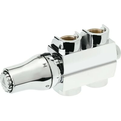 SANOTECHNIK Heizkörperthermostat - Eckig, Mittanschluss, Thermostat, Silber - Heizkörperthermostat SANOTECHNIK Heizkörperthermostat - Eckig, Mittanschluss, Thermostat, Silber - Heizkörperthermostat