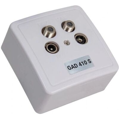 Triax GAD 410 S - Prise multimédia à 4 trous - Prise Triax GAD 410 S - Prise multimédia à 4 trous - Prise