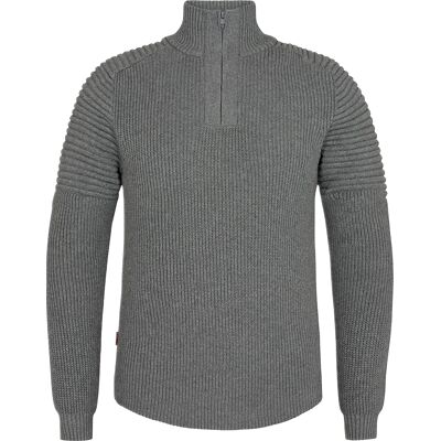Engel Mærke Model - Gråmelert Strikpullover Slim Fit Engel Mærke Model - Gråmelert Strikpullover Slim Fit