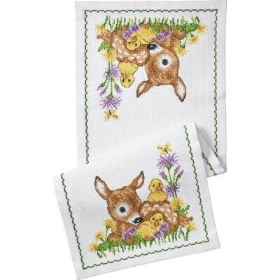 Buttinette Wit Kruissteek Tafelkleed - Tafelkleed Buttinette Wit Kruissteek Tafelkleed - Tafelkleed