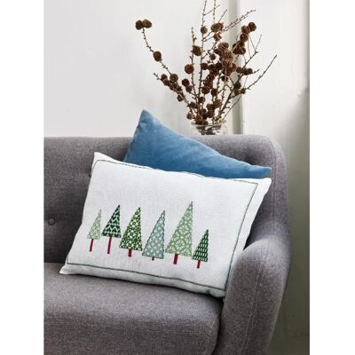 buttinette Housse de coussin à broder sapins de Noël - crème buttinette Housse de coussin à broder sapins de Noël - crème