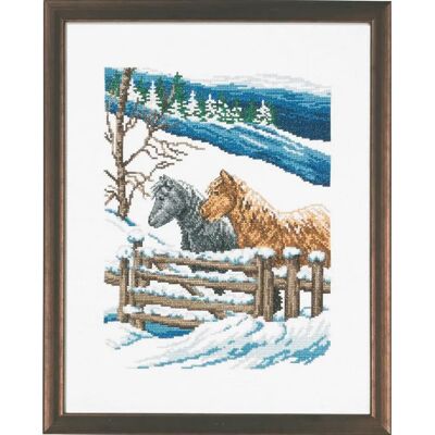 Permin Broderikit Winterbild 29x37cm - Stickset Permin Broderikit Winterbild 29x37cm - Stickset
