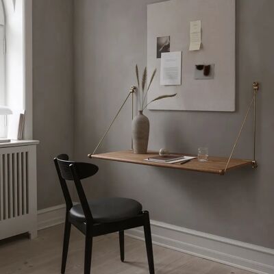 We Do Wood - Loop Desk, Chêne/Laiton - Bureau - Publicité We Do Wood - Loop Desk, Chêne/Laiton - Bureau - Publicité