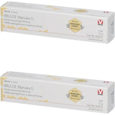 Kruuse Manuka G Gel stérile au miel - Pommade pour plaies - Publicité Kruuse Manuka G Gel stérile au miel - Pommade pour plaies - Publicité