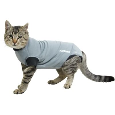 Combinaison EasyGo de Buster pour chiens et chats - Gris/Noir - XS - Publicité Combinaison EasyGo de Buster pour chiens et chats - Gris/Noir - XS - Publicité
