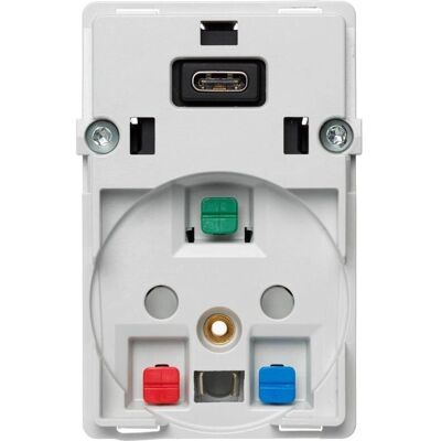 Lauritz Knudsen USB-C Ladegerät - 1,5 Modul - Weiß Lauritz Knudsen USB-C Ladegerät - 1,5 Modul - Weiß