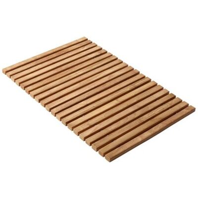 Cinas Teak Bademåtte 40x60 - Naturlig - Badeværelsestilbehør Cinas Teak Bademåtte 40x60 - Naturlig - Badeværelsestilbehør