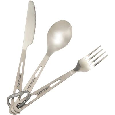 Nordisk Titan Besteck 3-Teilig Grau - 47 g - Besteckset Nordisk Titan Besteck 3-Teilig Grau - 47 g - Besteckset