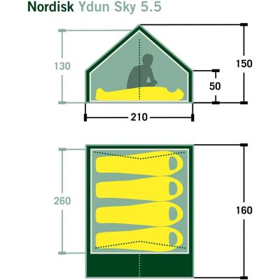 Nordisk YDUN SKY 5.5 Zelt - 4 Personen, Beige/Sandshell Nordisk YDUN SKY 5.5 Zelt - 4 Personen, Beige/Sandshell