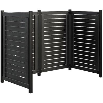 Plus Mülltonnenverkleidung 165x85x124cm Schwarz - Mülltonnenverkleidung Plus Mülltonnenverkleidung 165x85x124cm Schwarz - Mülltonnenverkleidung