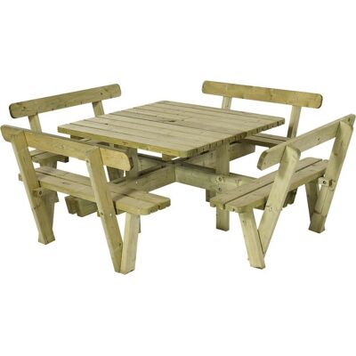 Plus Tuinmeubelset - Buiten Tafel en Banken Plus Tuinmeubelset - Buiten Tafel en Banken