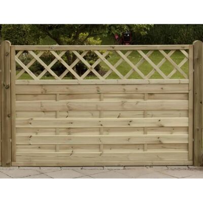 Plus Bergen Druckimprägniert Houten Tuinscherm Met Trellis 180x120 cm Plus Bergen Druckimprägniert Houten Tuinscherm Met Trellis 180x120 cm