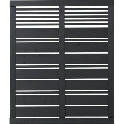 Plus Zwart Houten Tuinscherm 120x140cm - Tuinschermpaneel Plus Zwart Houten Tuinscherm 120x140cm - Tuinschermpaneel
