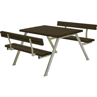Conjunto de bancos Kaiserkraft con respaldo - Asientos para grupos Conjunto de bancos Kaiserkraft con respaldo - Asientos para grupos