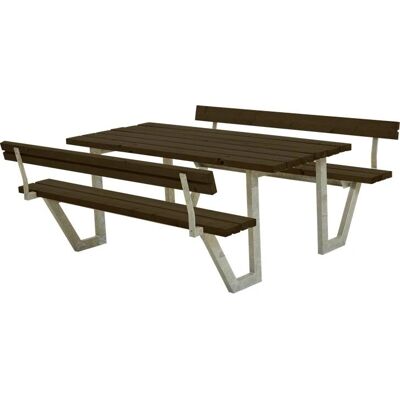 Set da pranzo esterno PLUS »Wega« - Per 6 persone, nero, pino certificato Set da pranzo esterno PLUS »Wega« - Per 6 persone, nero, pino certificato